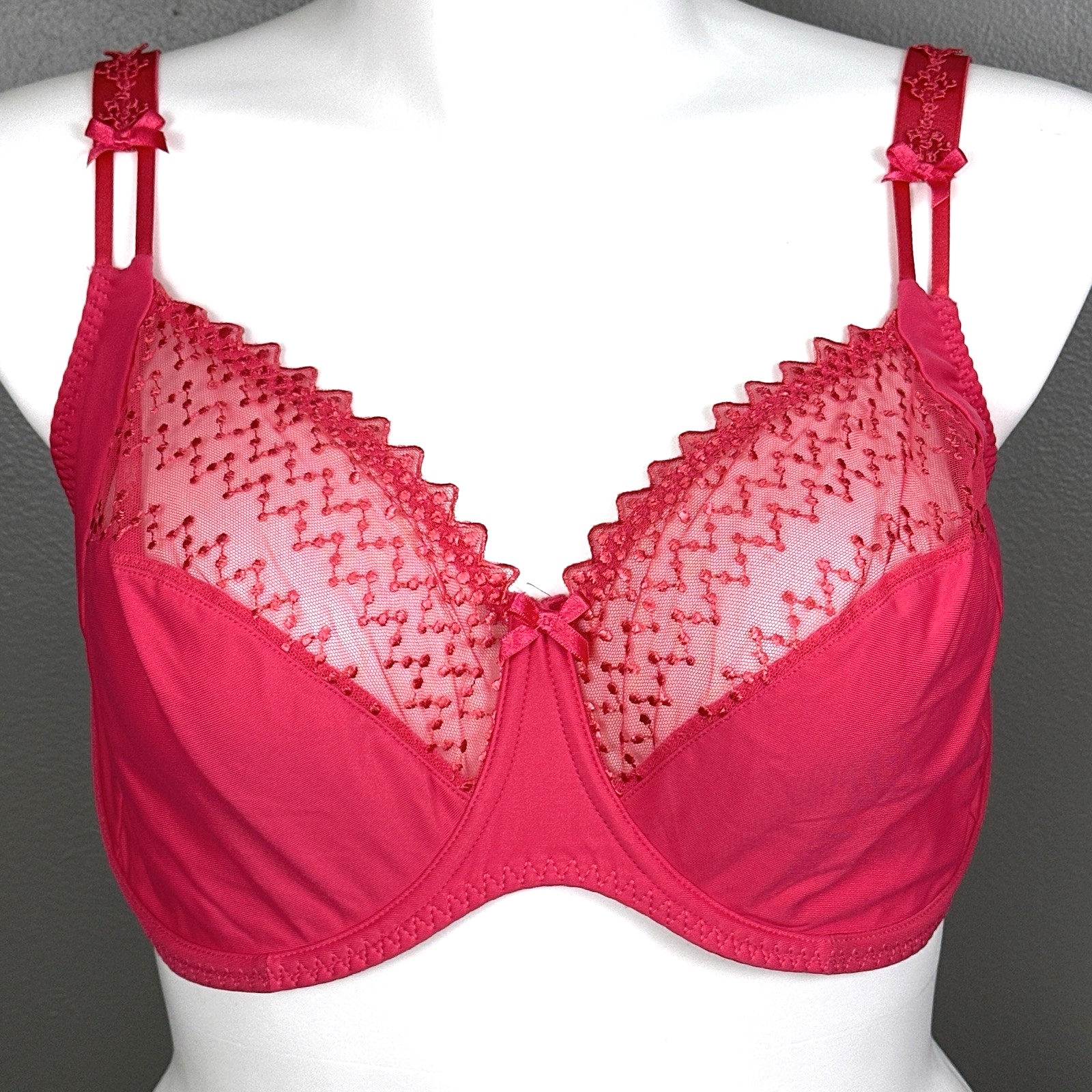 Prima Donna Twist Bra Eu 90 Fr 105g Uk 40 Pink Embroidered Mesh Underwire